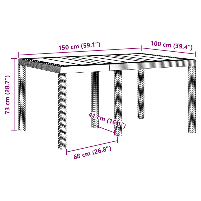 vidaXL Garden Dining Set 5 pcs Anthracite Polt rattan