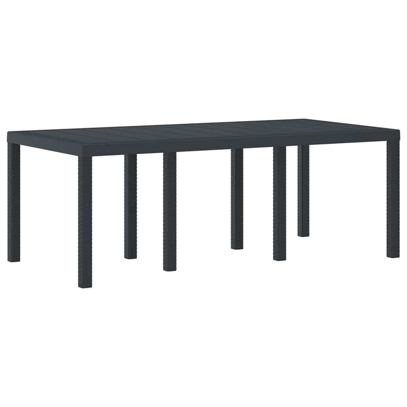 vidaXL Garden Dining Set 7 pcs Anthracite Polt rattan