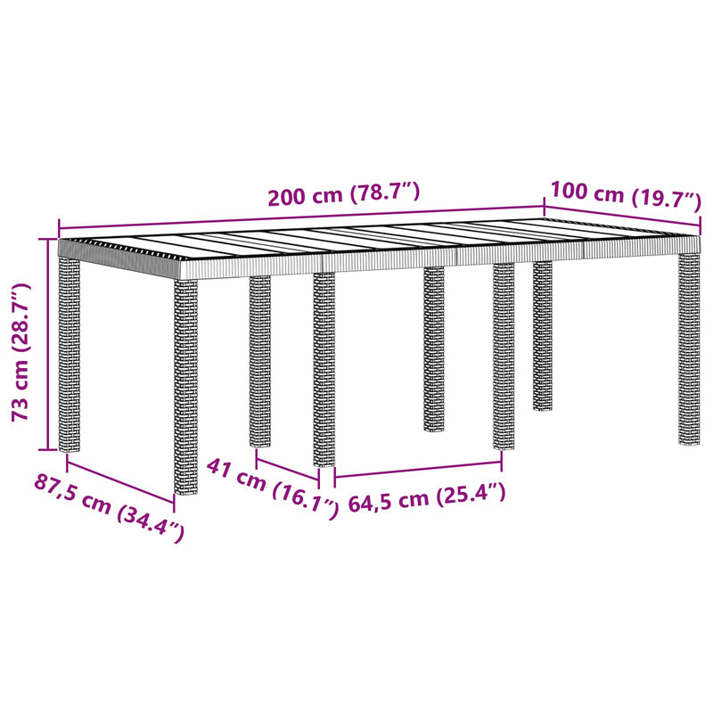 vidaXL Garden Dining Set 7 pcs Anthracite Polypropylene
