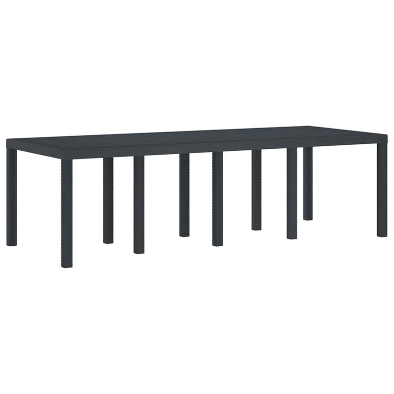 vidaXL Garden Dining Set 9 pcs Anthracite Polt rattan