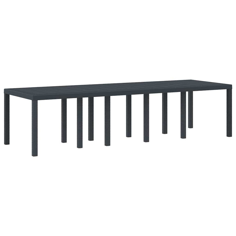 vidaXL Garden Dining Set with Cushion 11 pcs Anthracite and Cream