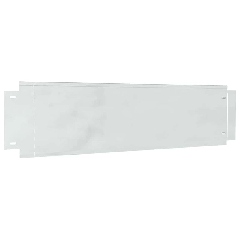 vidaXL Lawn Edgings 5 pcs Silver 100 x 25 x 0,07 cm Galvanised Steel
