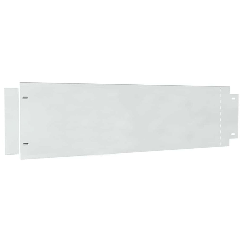 vidaXL Lawn Edgings 5 pcs Silver 100 x 25 x 0,07 cm Galvanised Steel
