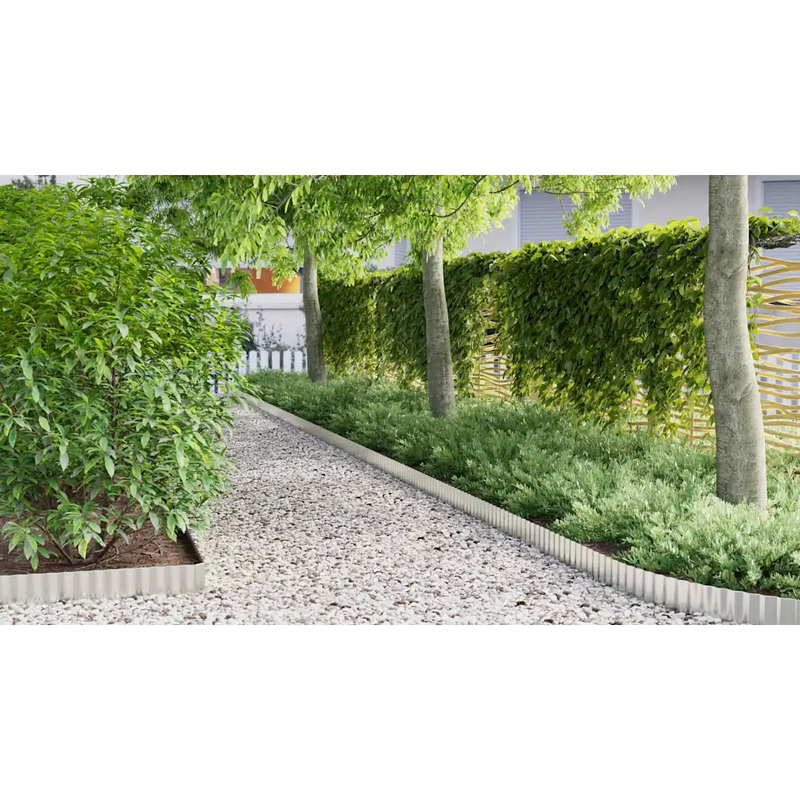 Lawn Edge Silver 1000 x 15 x 0.03 cm Galvanised Steel