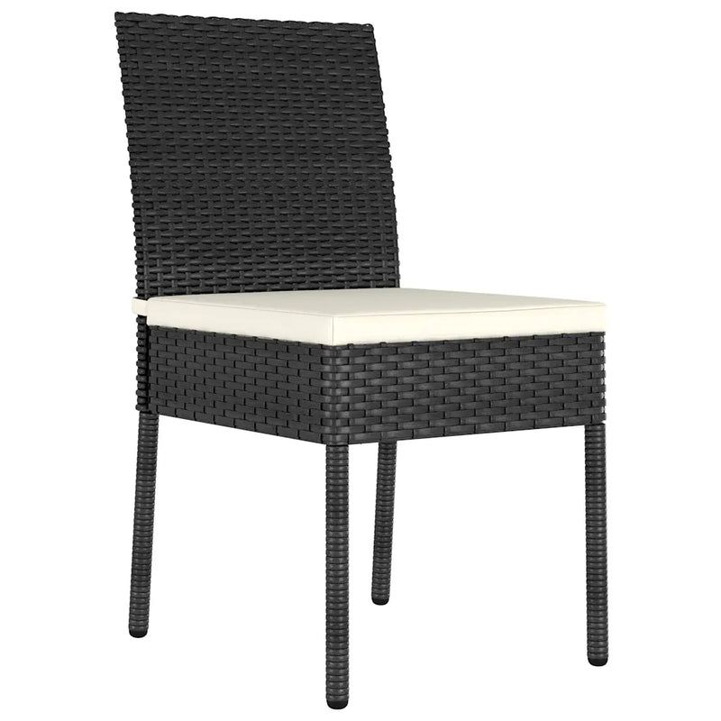 Garden Dining Set 3 pcs Black Powder-Coated Steel