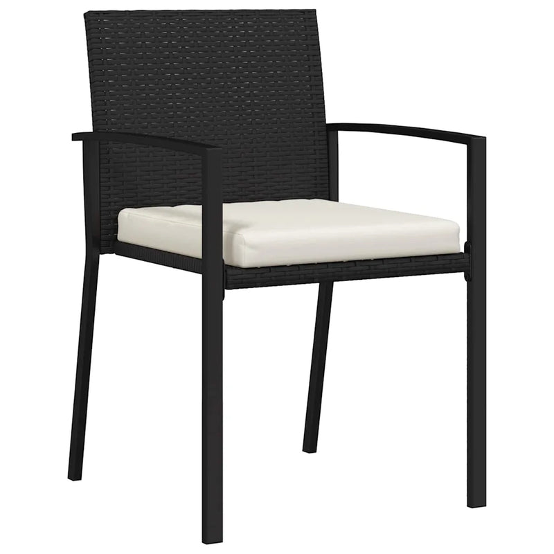 Garden Dining Set 3 pcs Black Powder-Coated Steel