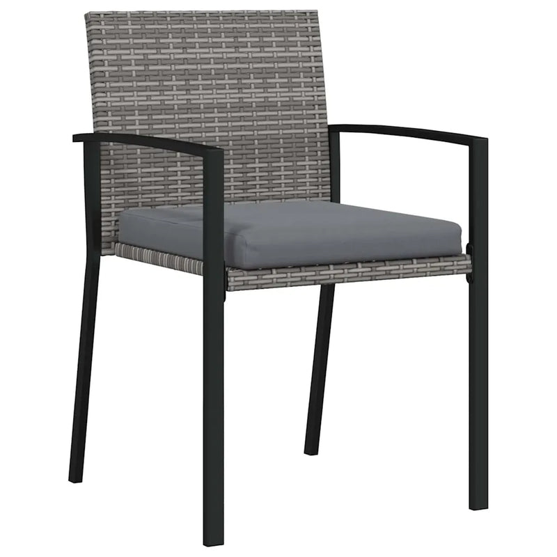 Garden Dining Set 3 pcs Grey Powder-Coated Steel