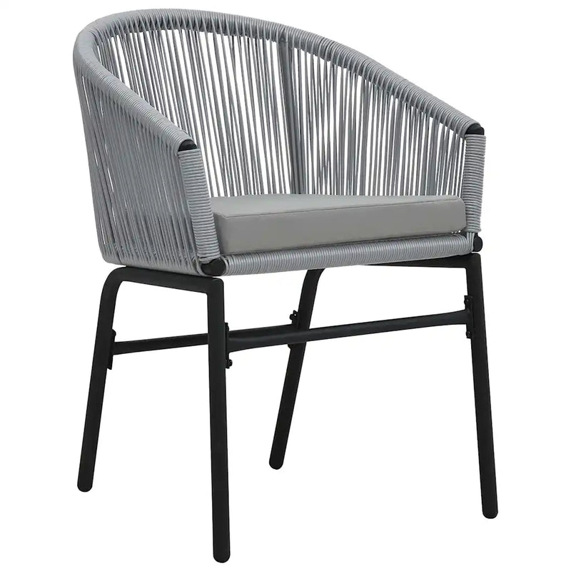 Garden Dining Set 7 pcs Anthracite Powder-Coated Steel