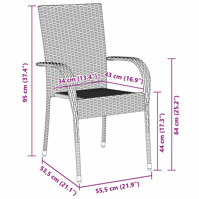 Garden Dining Set 5 pcs Grey Powder-Coated Steel
