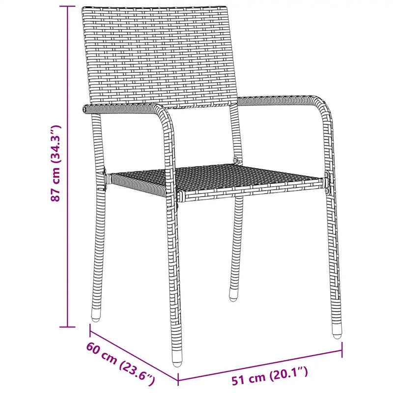 Garden Dining Set with Cushion 5 pcs Grey Poly Rattan