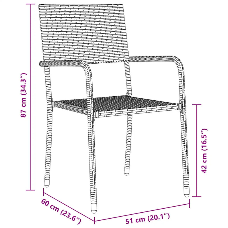 Garden Dining Set with Cushion 9 pcs Grey Poly Rattan