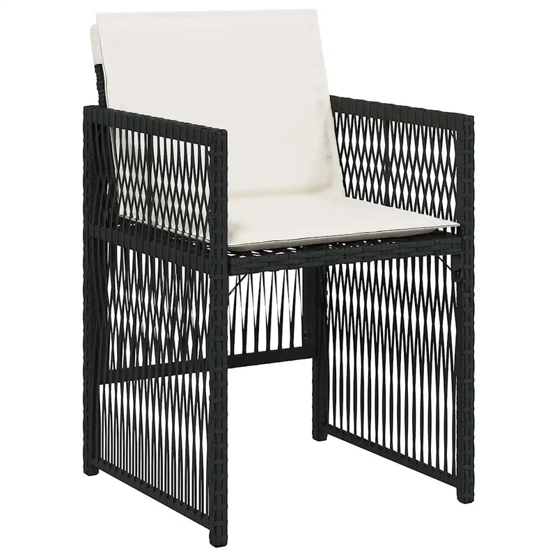 Garden Dining Set 9 pcs Black Powder-Coated Steel