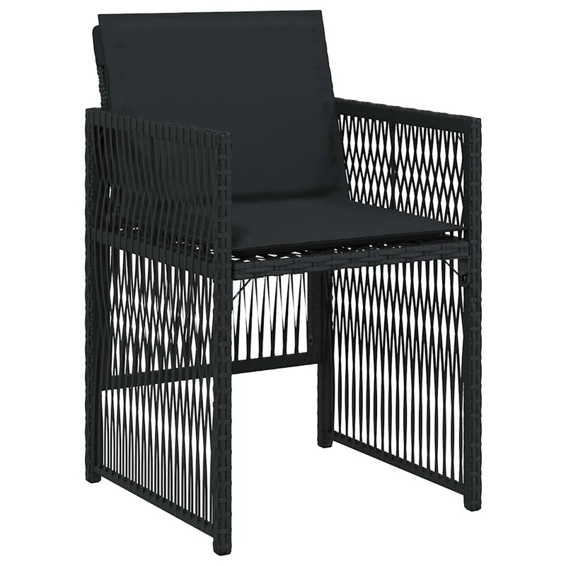Garden Dining Set 9 pcs Black Powder-Coated Steel