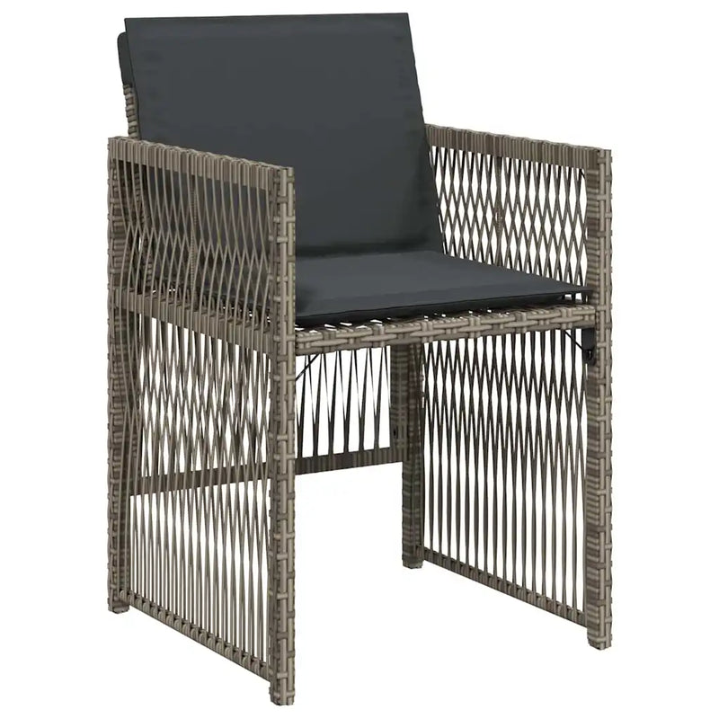 Garden Dining Set 9 pcs Grey Powder-Coated Steel