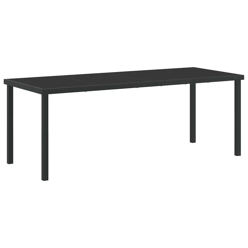Garden Dining Set 9 pcs Black Poly Rattan