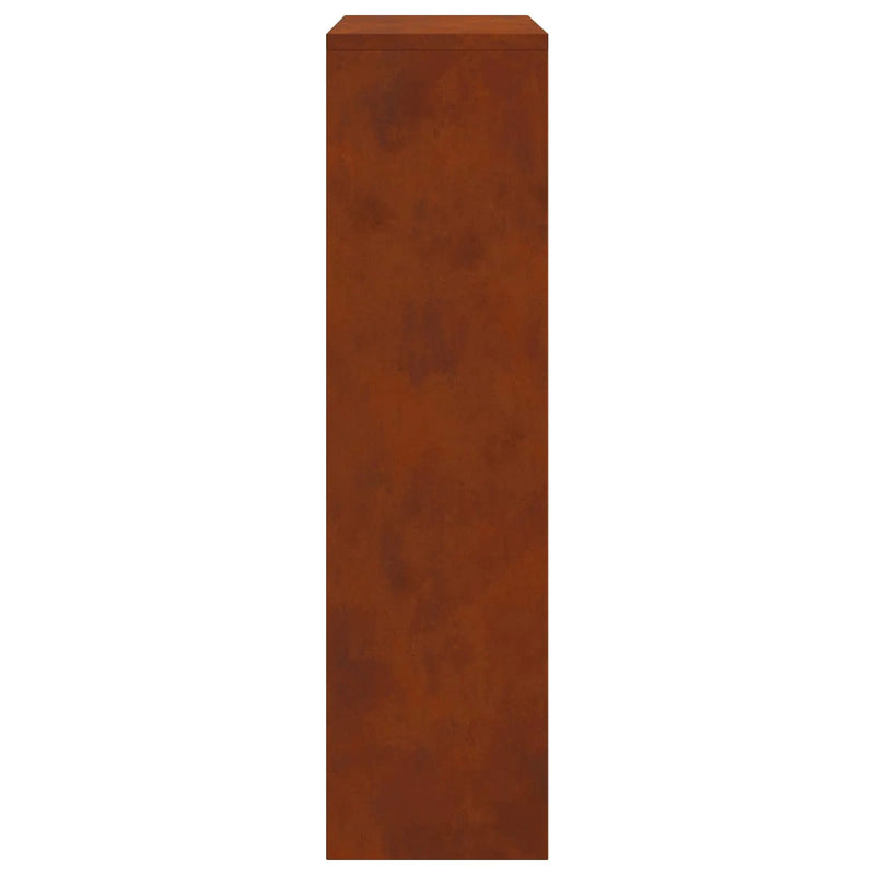 Parcel Drop Box Rusty 44 x 22 x 82 cm Weathering Steel