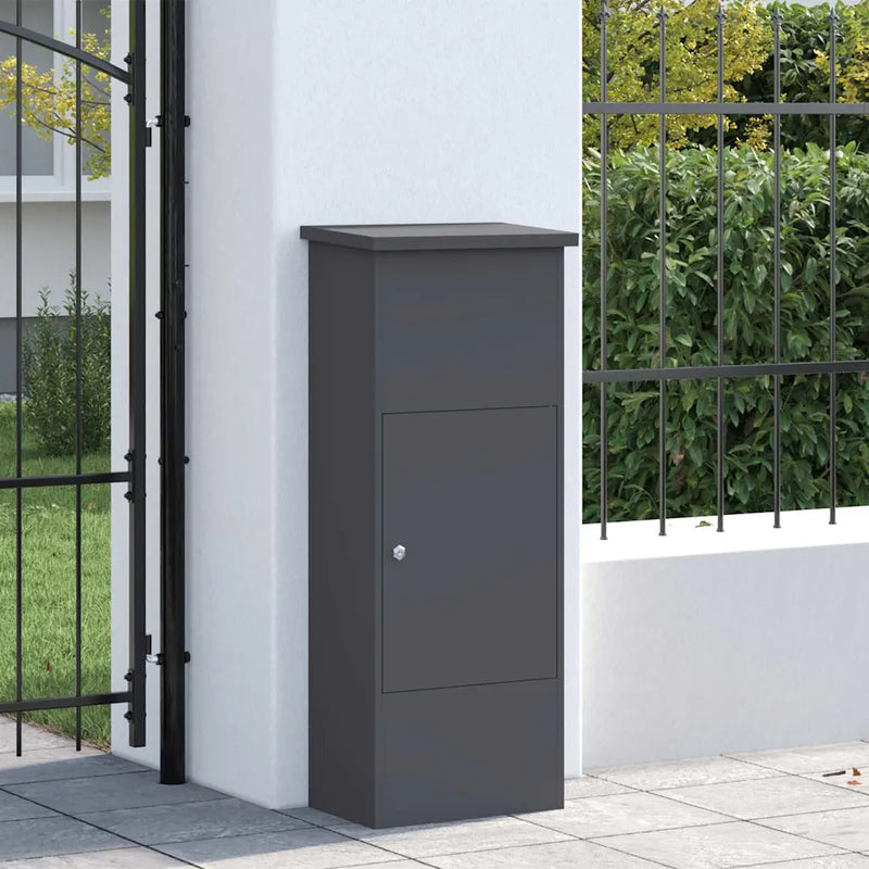 Parcel Drop Box with Door Anthracite 44,5 x 29 x 110,5 cm Steel