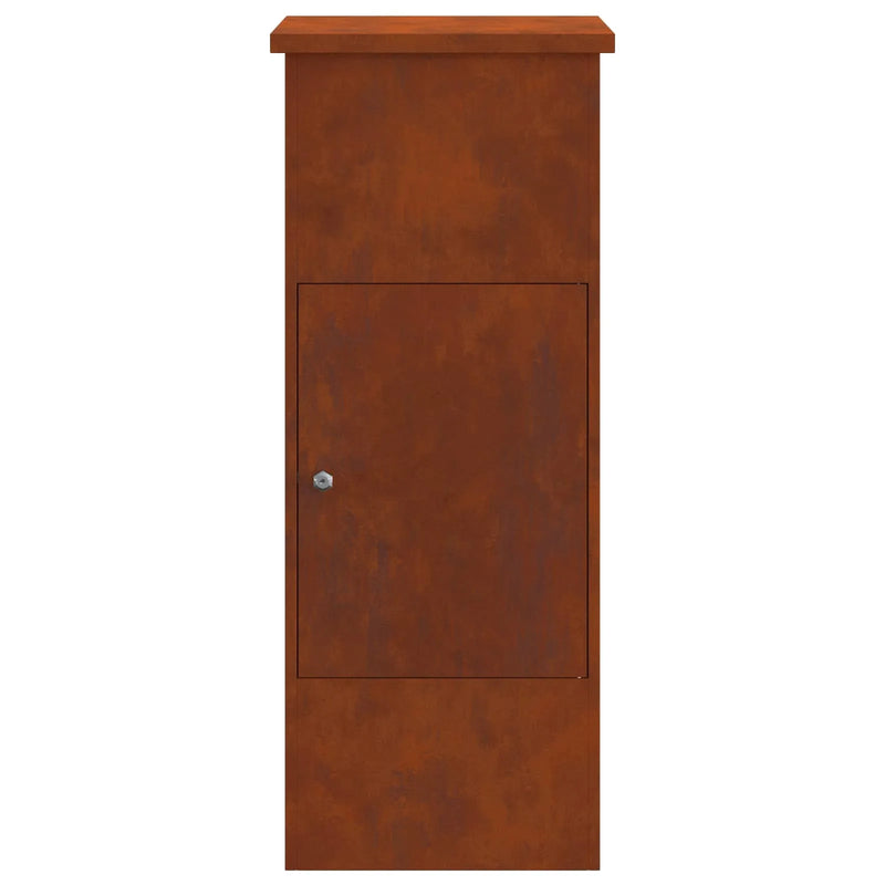Parcel Drop Box Rusty 44,5 x 29 x 110,5 cm Weathering Steel