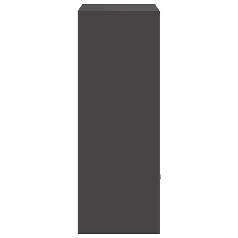 Parcel Drop Box with Storage Black 41 x 38 x 103 cm Steel