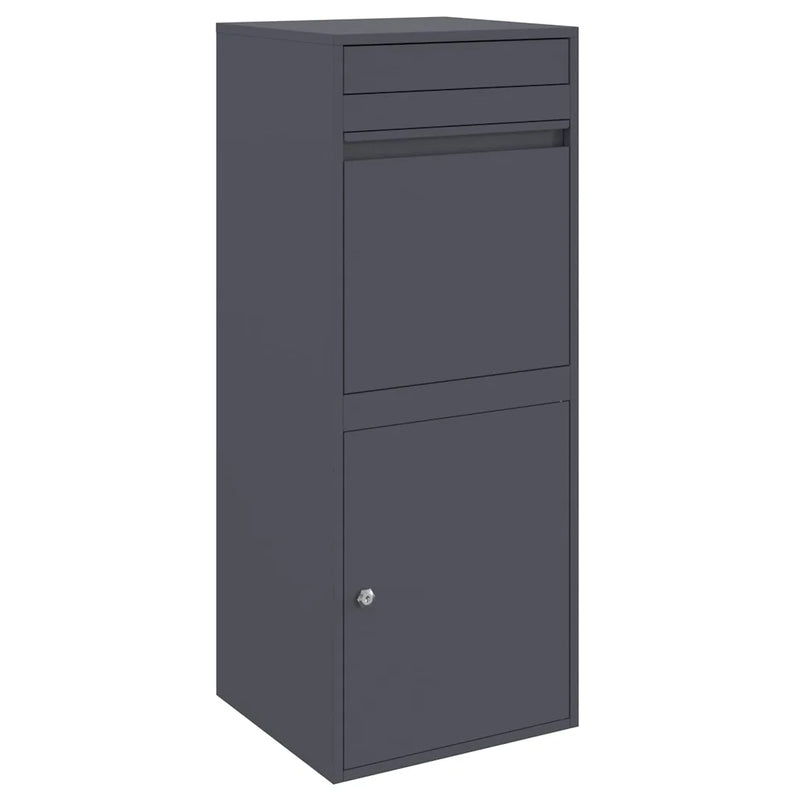 Parcel Drop Box with Storage Anthracite 41 x 38 x 103 cm Steel