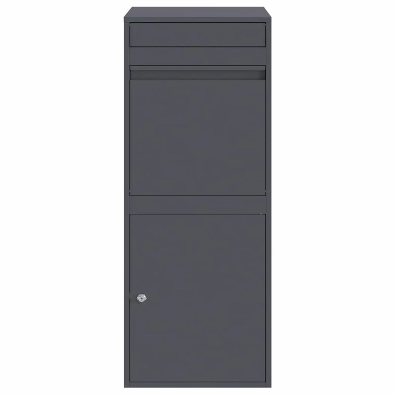 Parcel Drop Box with Storage Anthracite 41 x 38 x 103 cm Steel