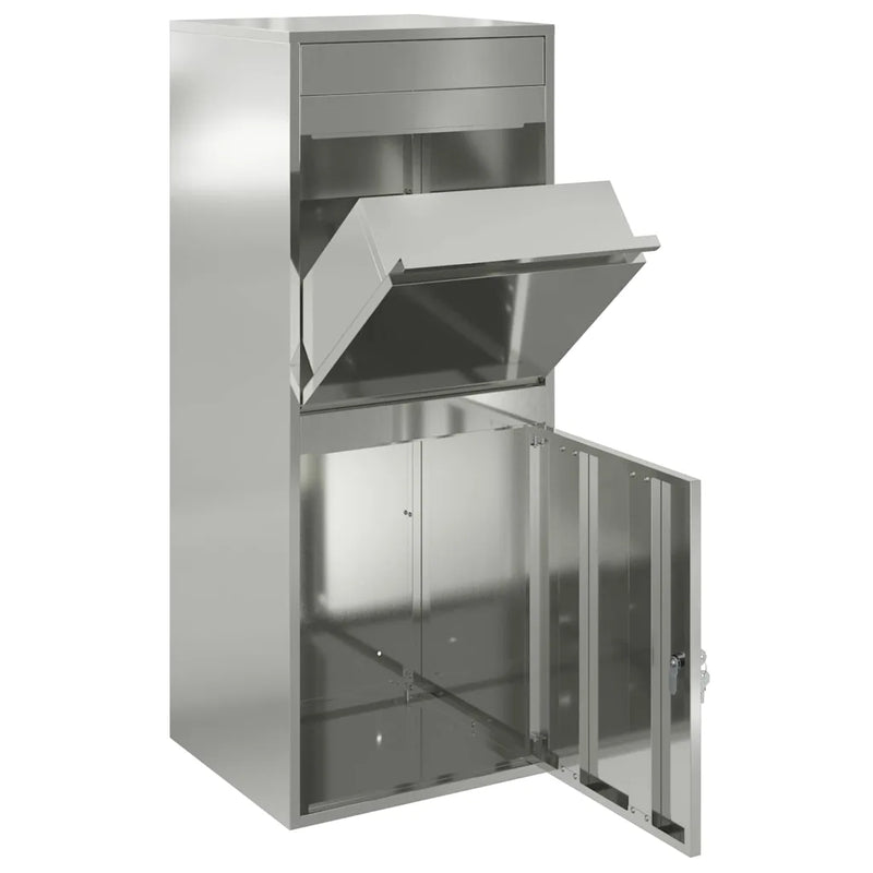 Parcel Drop Box Black 41 x 38 x 103 cm Galvanised Steel