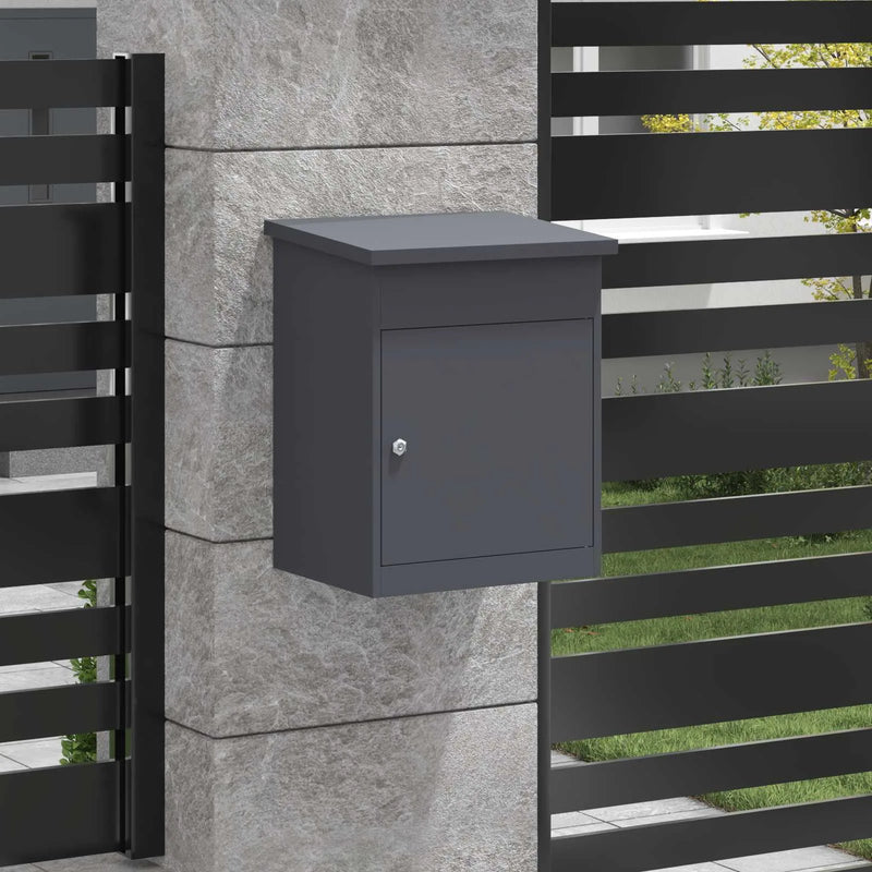 Parcel Drop Box with Storage Anthracite 47.5 x 38 x 59 cm Steel