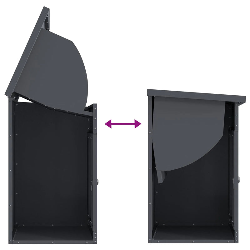 Parcel Drop Box with Storage Anthracite 47.5 x 38 x 59 cm Steel