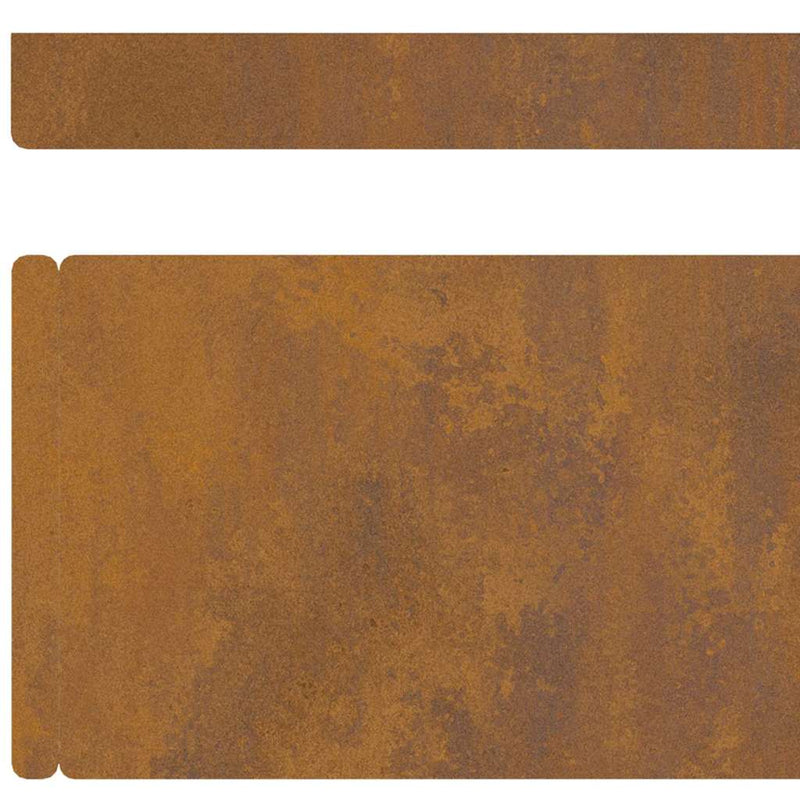 vidaXL Lawn Edging Rusty 450 x 0.05 x 15 cm Weathering Steel