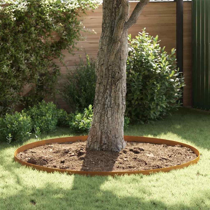 vidaXL Lawn Edging Rusty 450 x 0.05 x 15 cm Weathering Steel