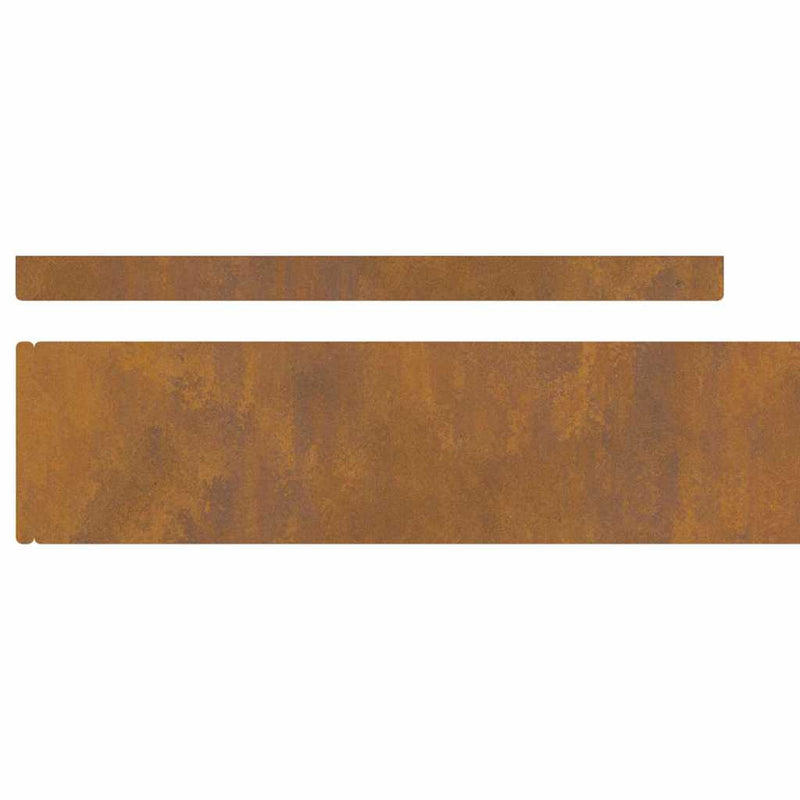 vidaXL Lawn Edging Rusty 450 x 0.05 x 15 cm Weathering Steel