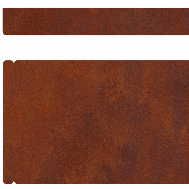 Lawn Edging 4 pcs 450 x 10 cm Weathering Steel Rusty