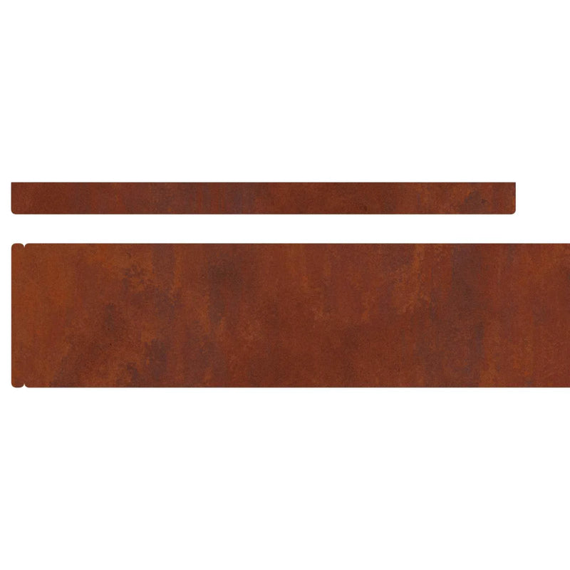 Lawn Edging 4 pcs 450 x 10 cm Weathering Steel Rusty