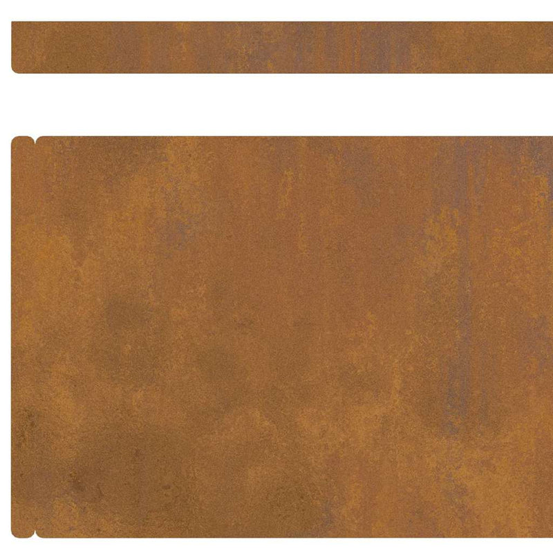 vidaXL Lawn Edging Rusty 450 x 0.05 x 15 cm Weathering Steel