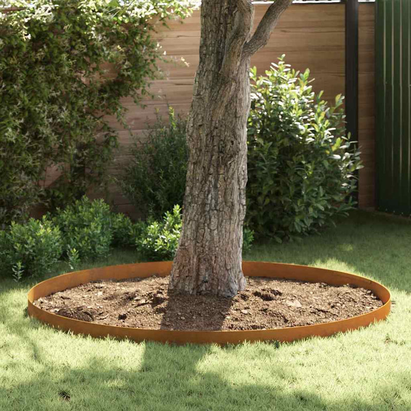 vidaXL Lawn Edging Rusty 450 x 0.05 x 15 cm Weathering Steel