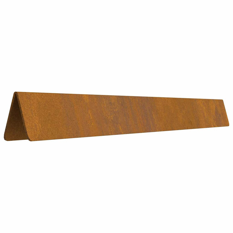 vidaXL Lawn Edging Rusty 450 x 0.05 x 15 cm Weathering Steel