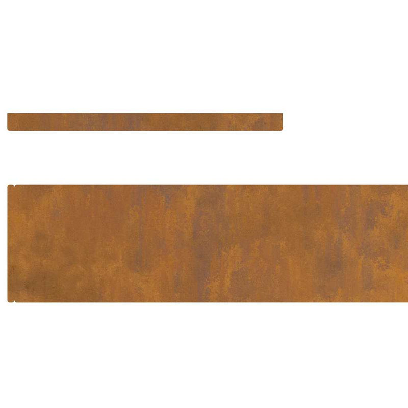 vidaXL Lawn Edging Rusty 450 x 0.05 x 15 cm Weathering Steel