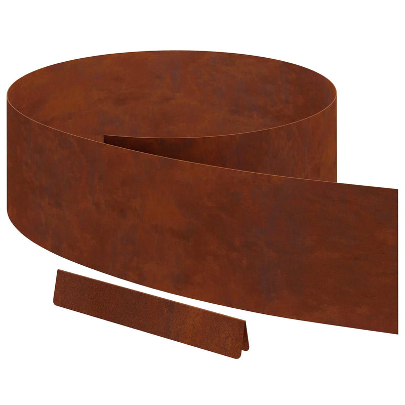 Lawn Edging 450 x 20 cm Weathering Steel Rusty