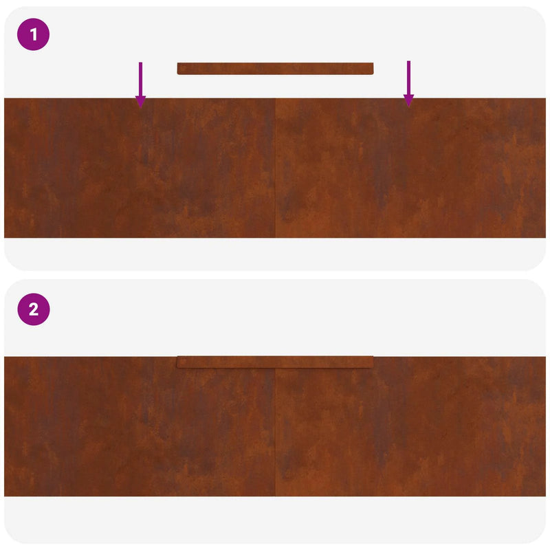 Lawn Edging Rusty 450 x 0.05 x 15 cm Weathering Steel