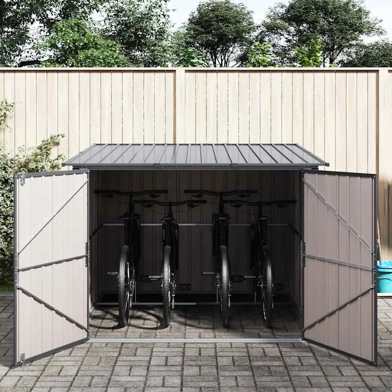 Bike Shed 3 pcs Anthracite 216 x 207 x 158 cm Metal