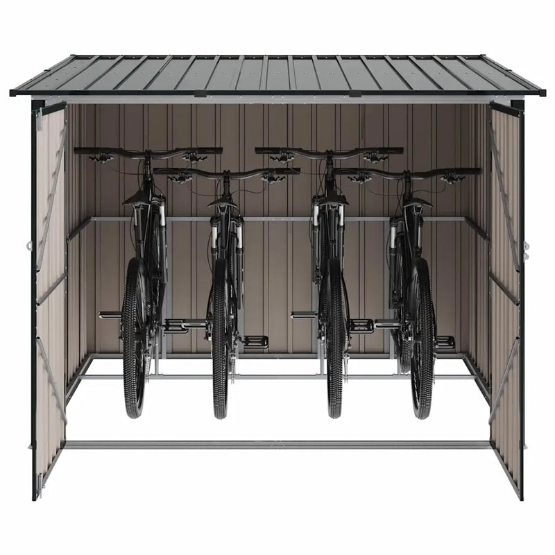 Bike Shed 3 pcs Anthracite 216 x 207 x 158 cm Metal