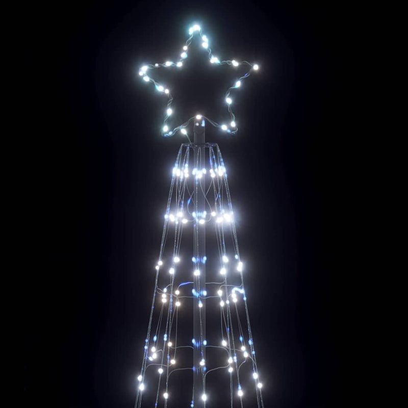 vidaXL LED Christmas Tree Cool White 100.5 x 100.5 x 304 cm Iron