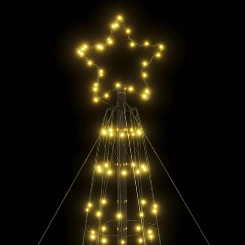 vidaXL LED Christmas Tree Warm White 160 x 160 x 503 cm Iron