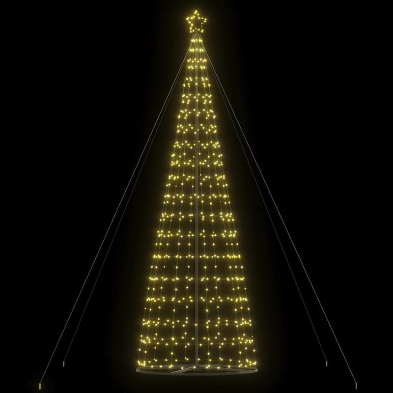 vidaXL LED Christmas Tree Warm White 160 x 160 x 503 cm Iron