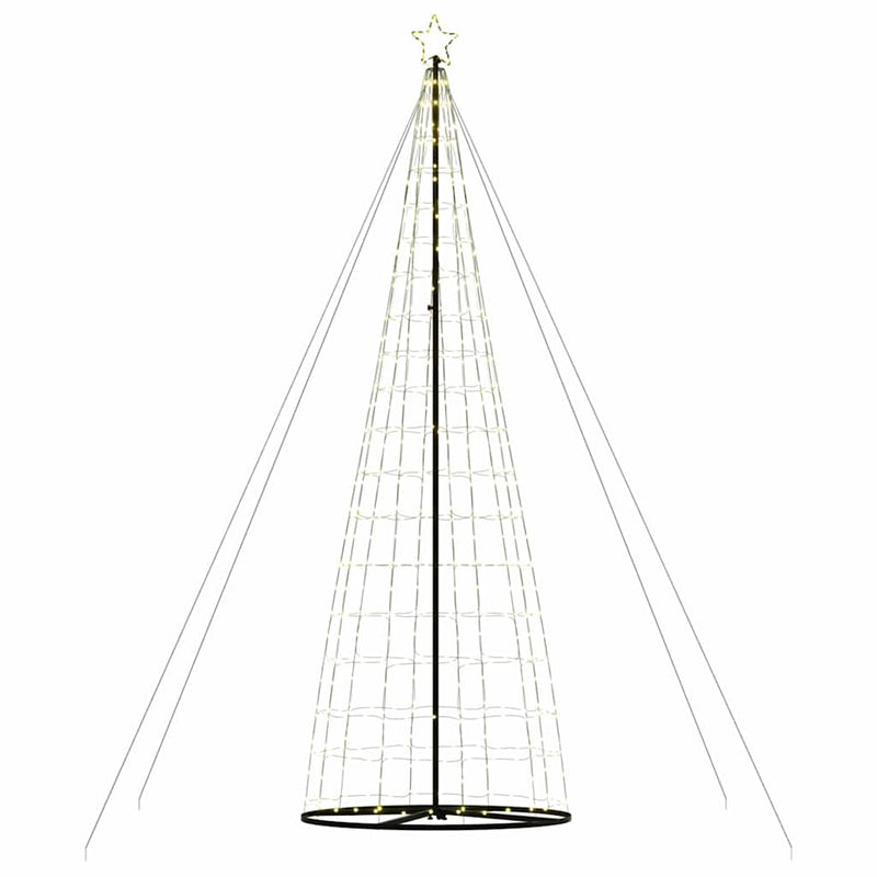 vidaXL LED Christmas Tree Warm White 160 x 160 x 503 cm Iron
