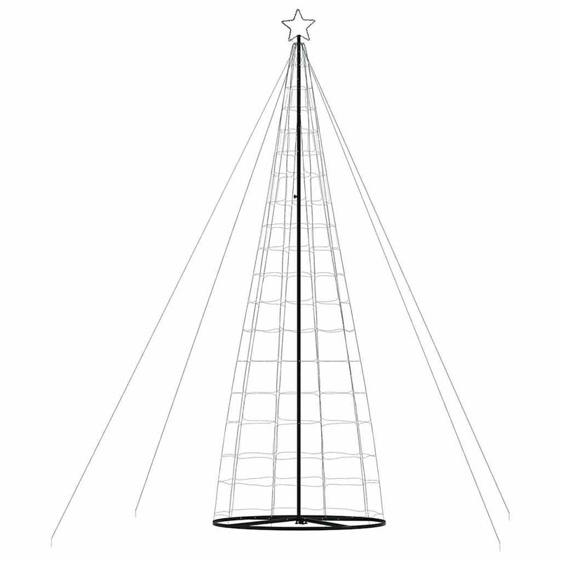 vidaXL LED Christmas Tree Warm White 160 x 160 x 503 cm Iron