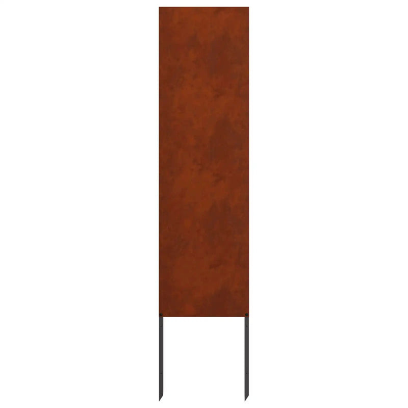 Garden Privacy Screen Rusty 32 x 140 cm Weathering Steel