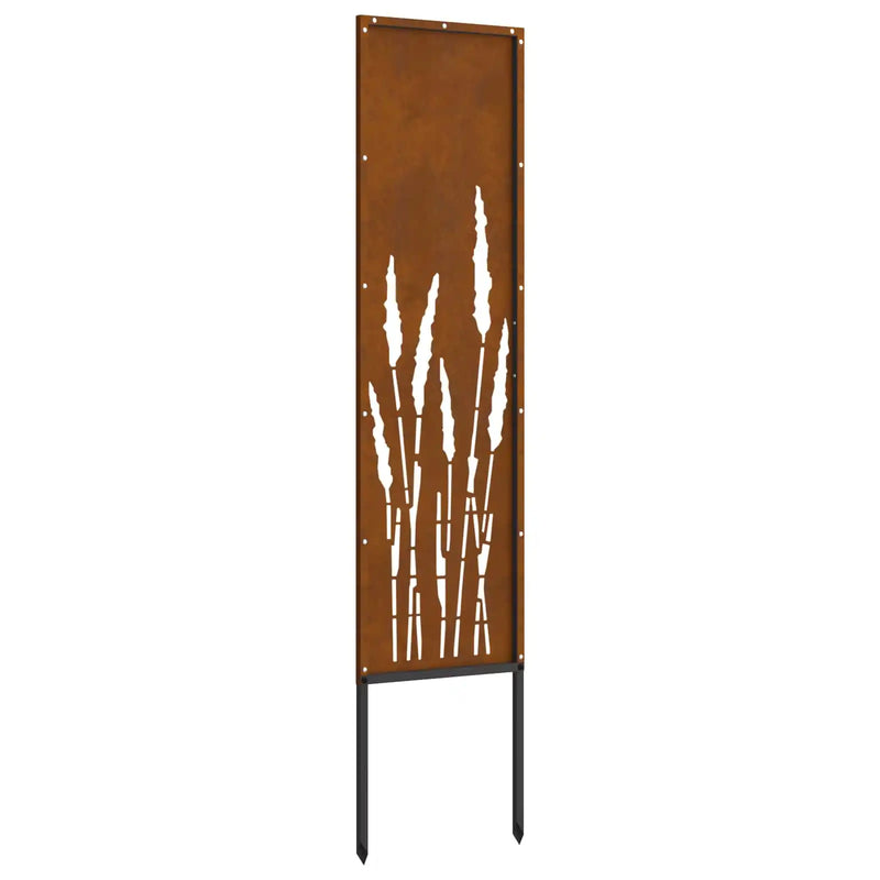 Garden Privacy Screen Rusty 32 x 140 cm Weathering Steel