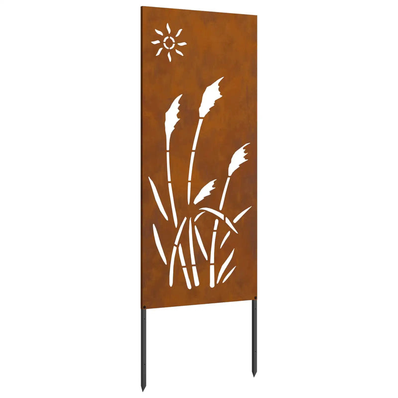 Garden Privacy Screen Rusty 50 x 140 cm Weathering Steel
