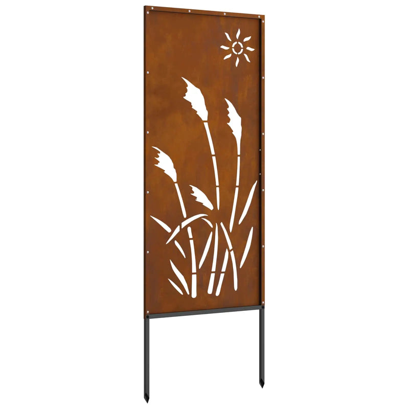 Garden Privacy Screen Rusty 50 x 140 cm Weathering Steel